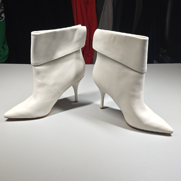Marc Fisher Cream Heeled Boots - Picture 2 of 8